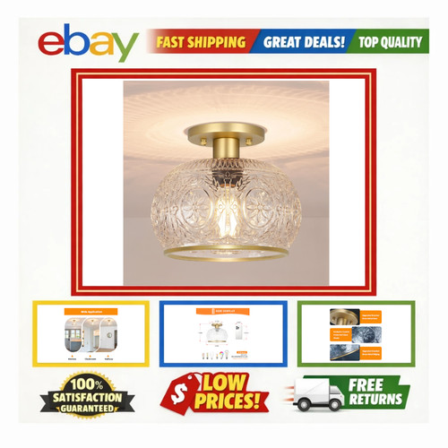 Vintage gold semi - semi-flush, mount