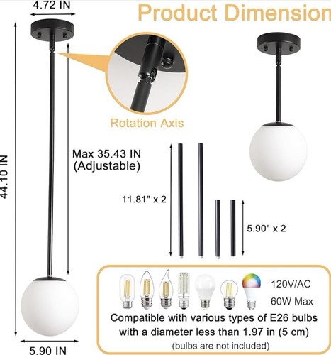 Small pendant light modern - small,
