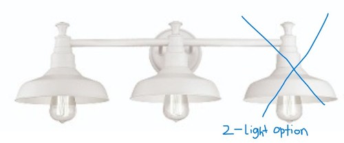 Trans globe light vanity - globe, 2-light