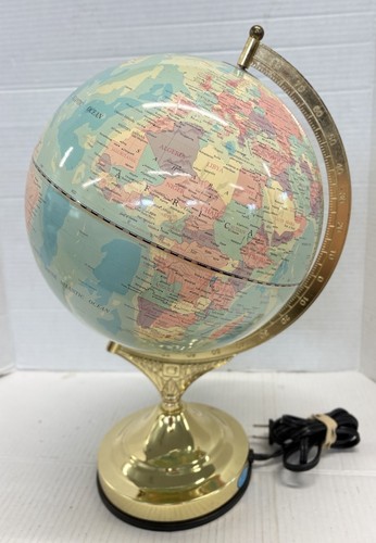 Vintage fucashun lighted globe - vintage,