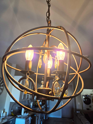 Bronze globe orb crystal - bronze,