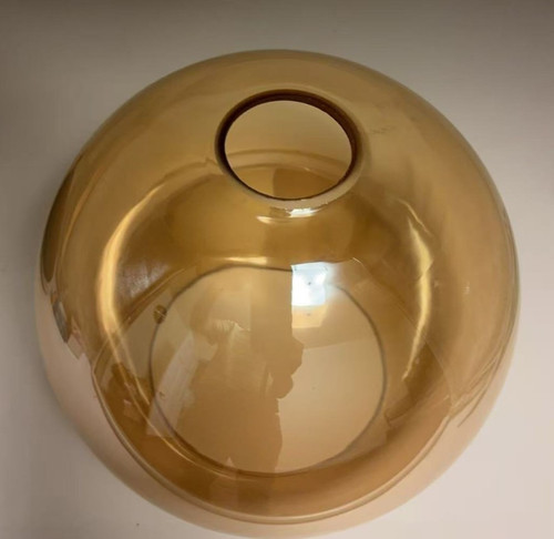 Replacement amber glass - replacement, 7.4"